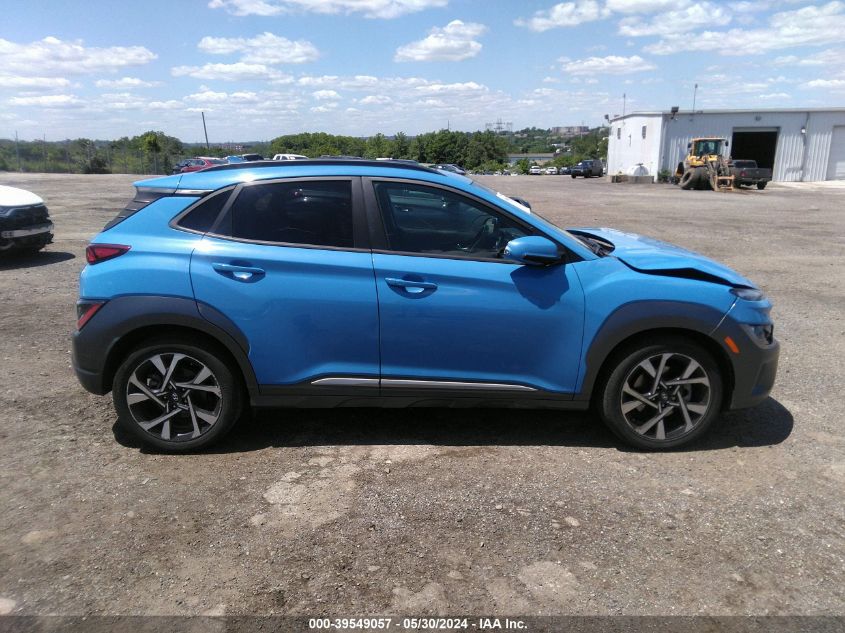 2022 Hyundai Kona Limited VIN: KM8K5CA32NU755537 Lot: 39549057