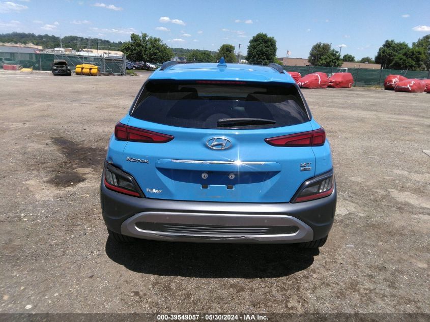 2022 Hyundai Kona Limited VIN: KM8K5CA32NU755537 Lot: 39549057