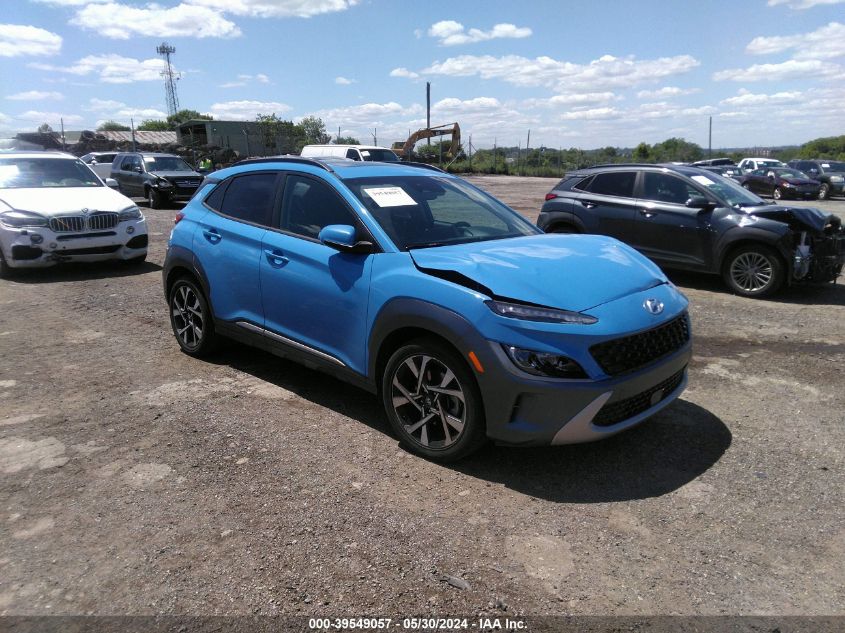 2022 Hyundai Kona Limited VIN: KM8K5CA32NU755537 Lot: 39549057