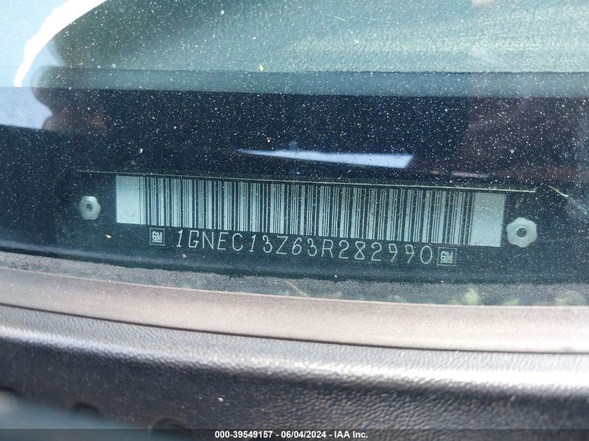 2003 Chevrolet Tahoe Lt VIN: 1GNEC13Z63R282990 Lot: 39549157