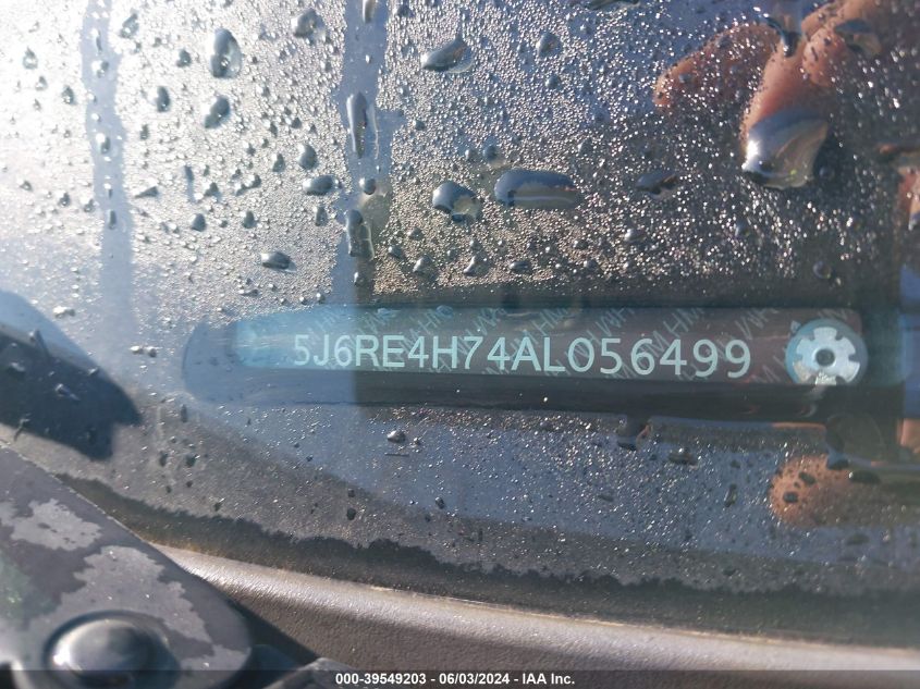 2010 Honda Cr-V Ex-L VIN: 5J6RE4H74AL056499 Lot: 39549203