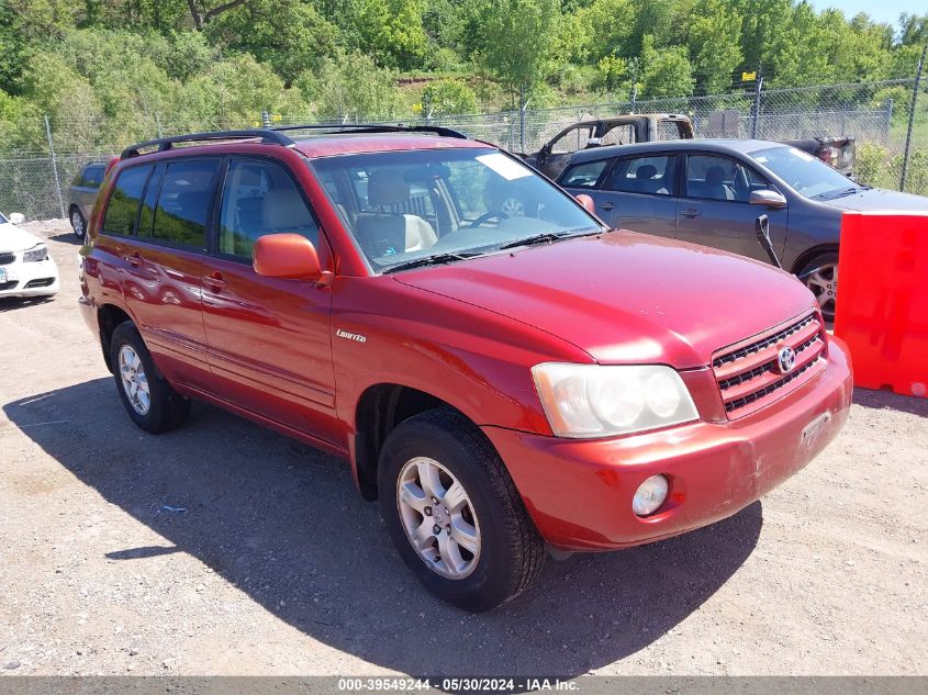 2002 Toyota Highlander Limited V6 VIN: JTEHF21A020067281 Lot: 39549244