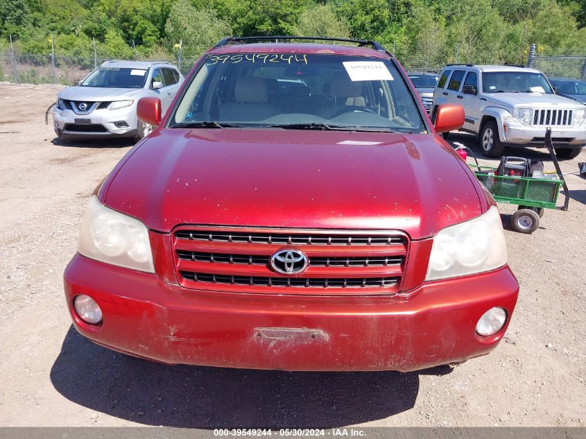 2002 Toyota Highlander Limited V6 VIN: JTEHF21A020067281 Lot: 39549244