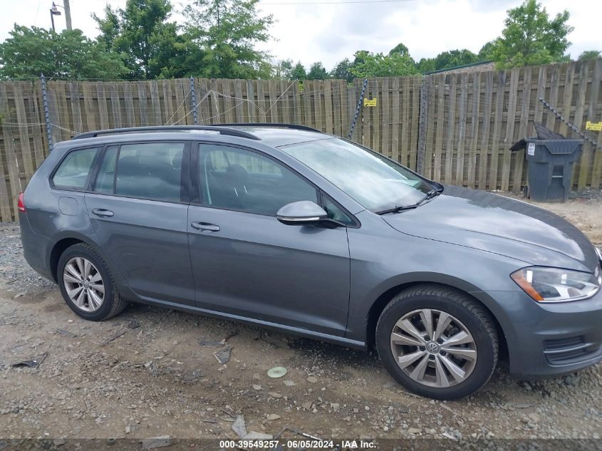 2017 Volkswagen Golf Sportwagen Tsi S VIN: 3VWU17AU9HM533995 Lot: 39549257