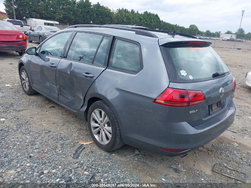 2017 Volkswagen Golf Sportwagen Tsi S VIN: 3VWU17AU9HM533995 Lot: 39549257