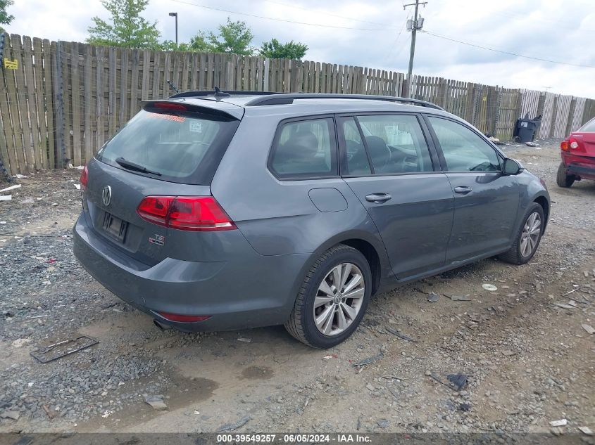 2017 Volkswagen Golf Sportwagen Tsi S VIN: 3VWU17AU9HM533995 Lot: 39549257