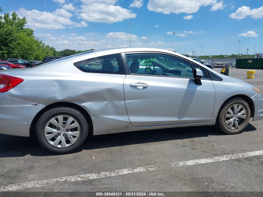 2012 Honda Civic Lx VIN: 2HGFG3B59CH544840 Lot: 39549331