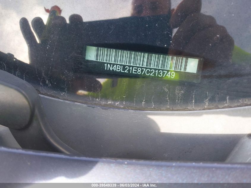 2007 Nissan Altima 3.5 Sl VIN: 1N4BL21E87C213749 Lot: 39549339