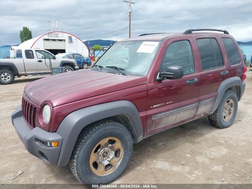 2003 Jeep Liberty Sport VIN: 1J4GL48K83W629696 Lot: 39549368