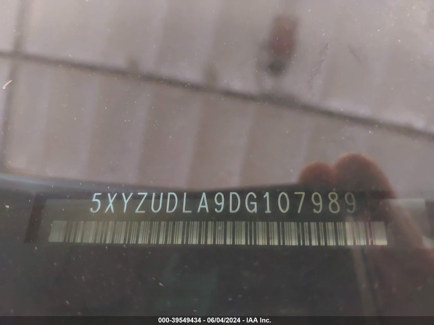 2013 Hyundai Santa Fe Sport 2.0T VIN: 5XYZUDLA9DG107989 Lot: 39549434