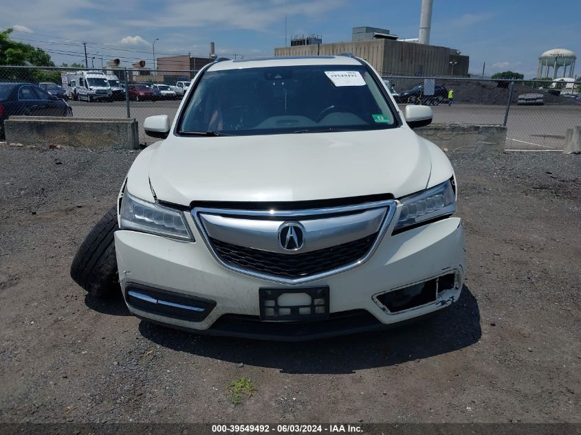 2016 Acura Mdx VIN: 5FRYD4H47GB017412 Lot: 39549492