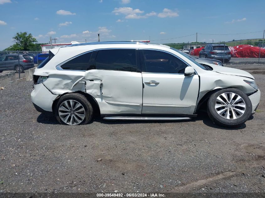 2016 Acura Mdx VIN: 5FRYD4H47GB017412 Lot: 39549492