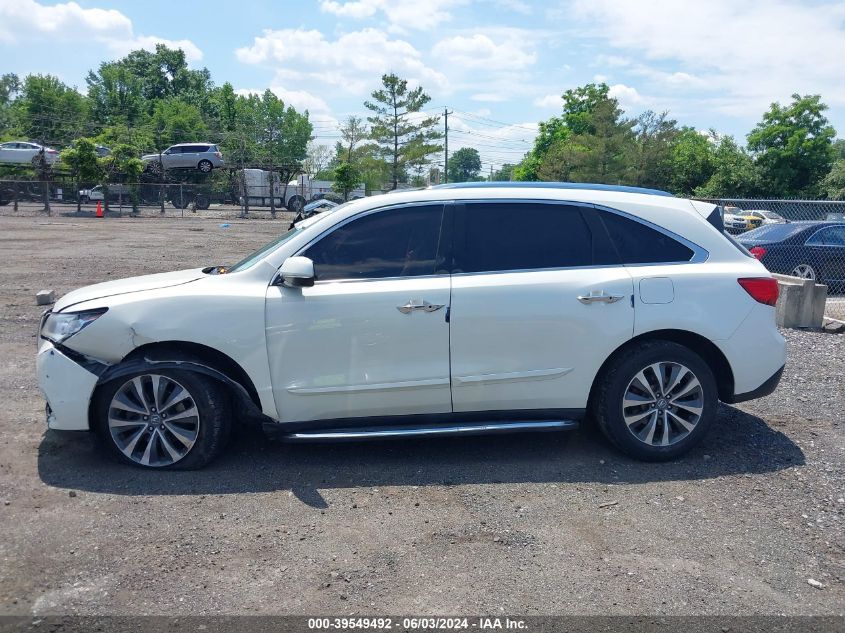 2016 Acura Mdx VIN: 5FRYD4H47GB017412 Lot: 39549492