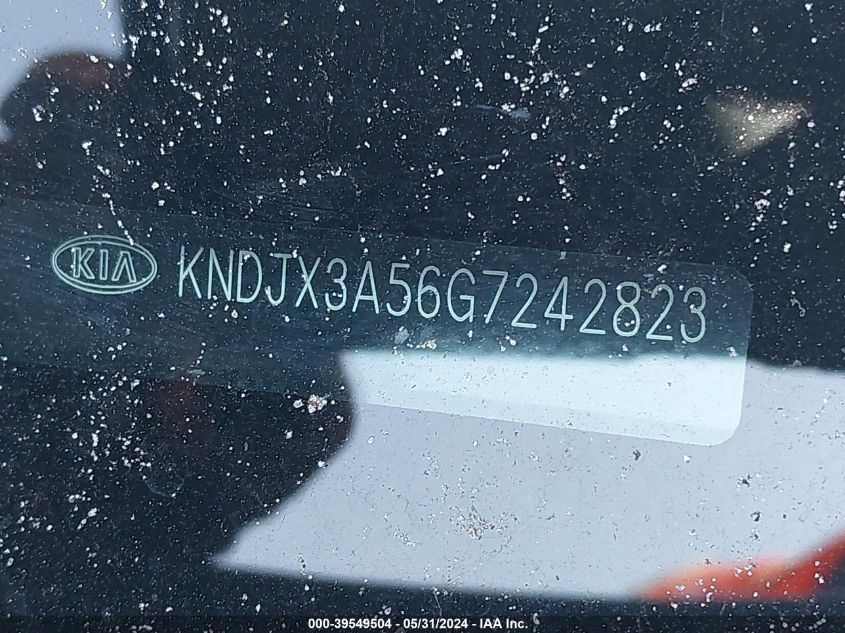 2016 Kia Soul ! VIN: KNDJX3A56G7242823 Lot: 39549504