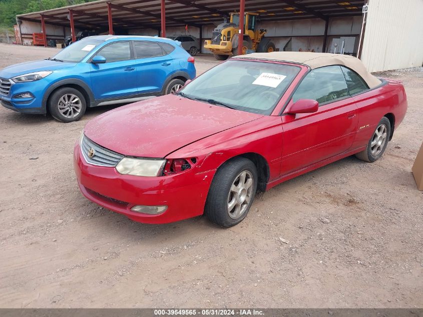 2002 Toyota Camry Solara Sle V6 VIN: 2T1FF28P62C601427 Lot: 39549565