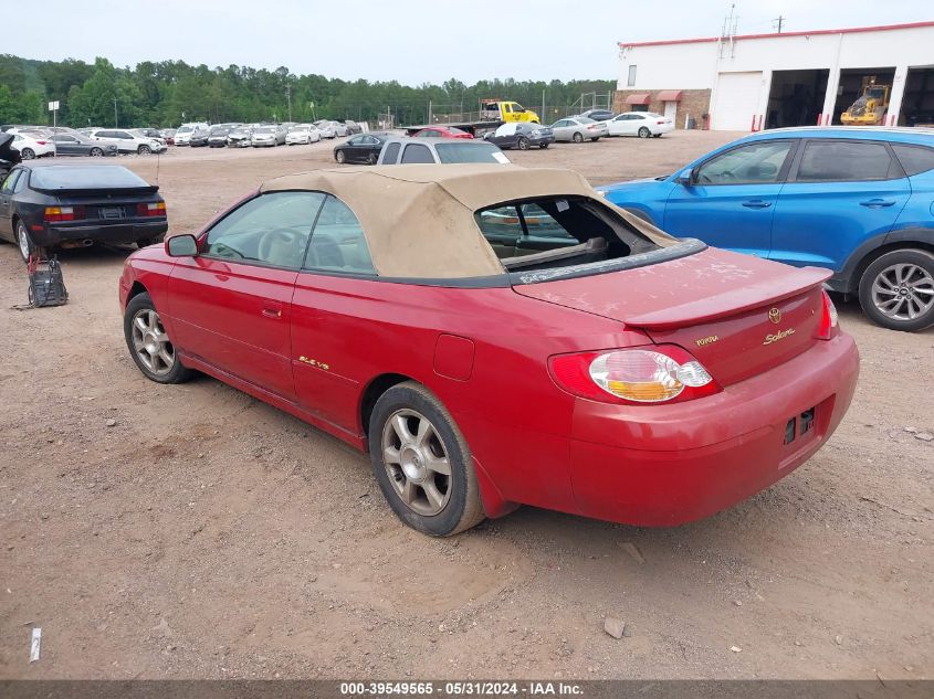 2002 Toyota Camry Solara Sle V6 VIN: 2T1FF28P62C601427 Lot: 39549565