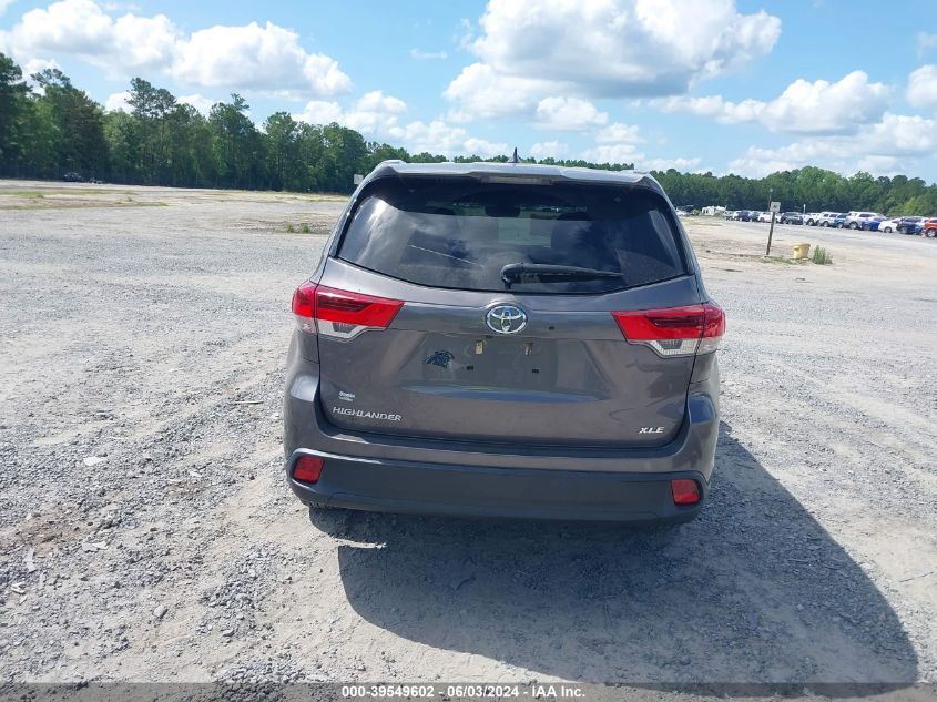 2018 Toyota Highlander Xle VIN: 5TDKZRFH7JS545756 Lot: 39549602