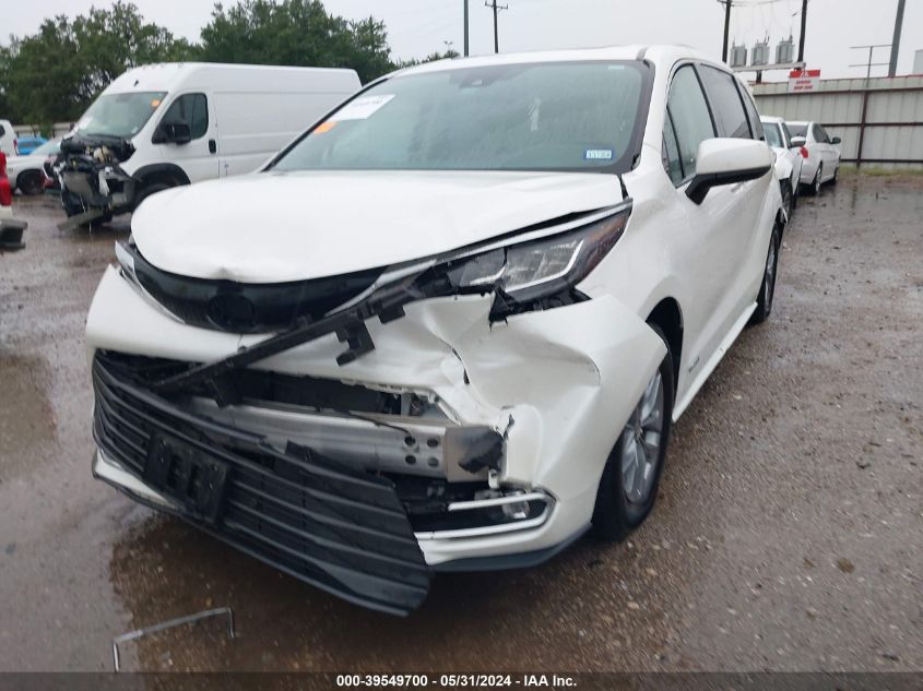 2021 Toyota Sienna Xle VIN: 5TDYRKEC9MS004798 Lot: 39549700