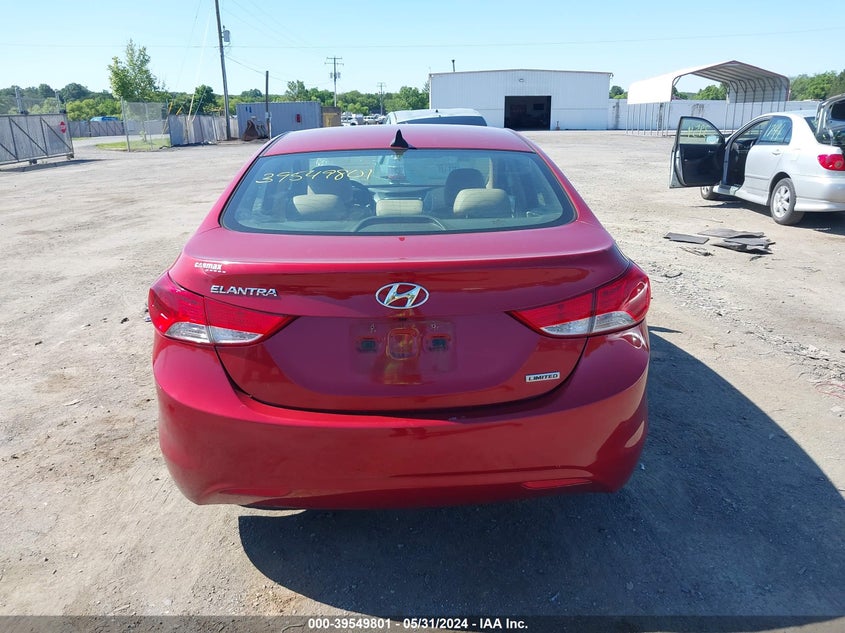 2012 Hyundai Elantra Limited (Ulsan Plant) VIN: KMHDH4AE8CU219101 Lot: 39549801