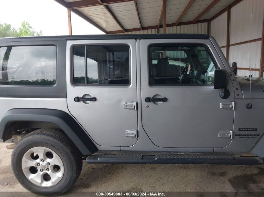 2014 Jeep Wrangler Unlimited Sport VIN: 1C4BJWDG7EL130668 Lot: 39549803