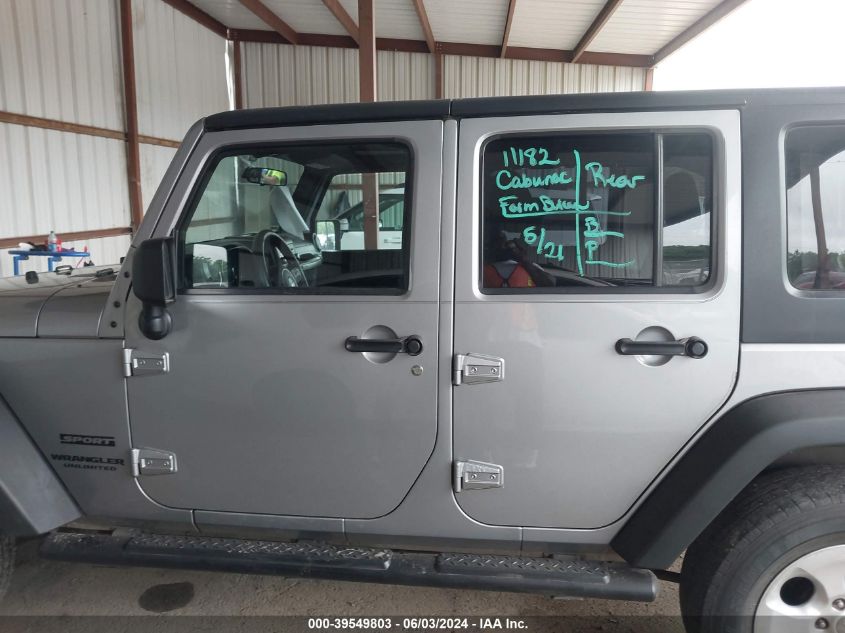 2014 Jeep Wrangler Unlimited Sport VIN: 1C4BJWDG7EL130668 Lot: 39549803