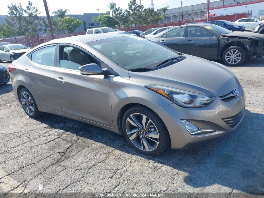 2014 Hyundai Elantra Limited VIN: 5NPDH4AE9EH482201 Lot: 39549870