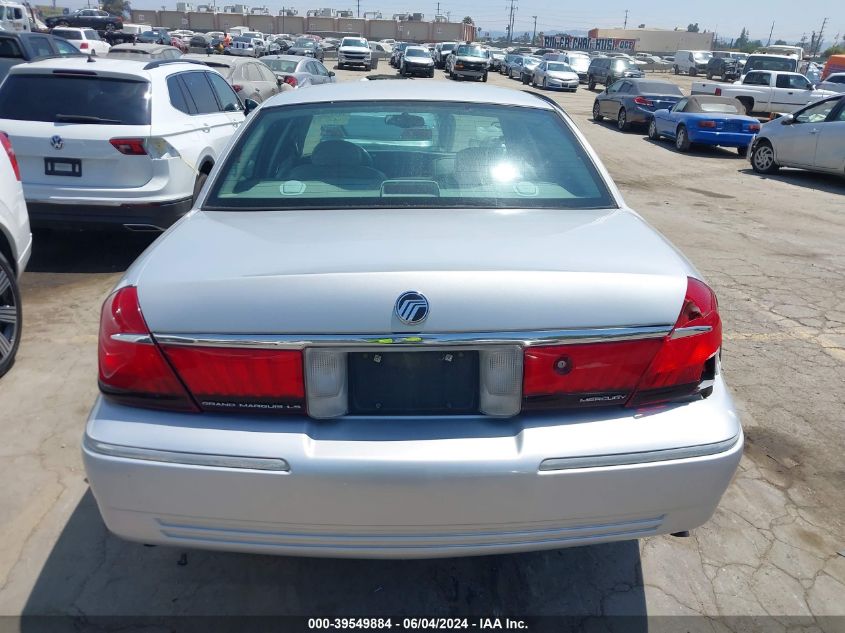 2001 Mercury Grand Marquis Ls VIN: 2MEFM75W01X633233 Lot: 39549884