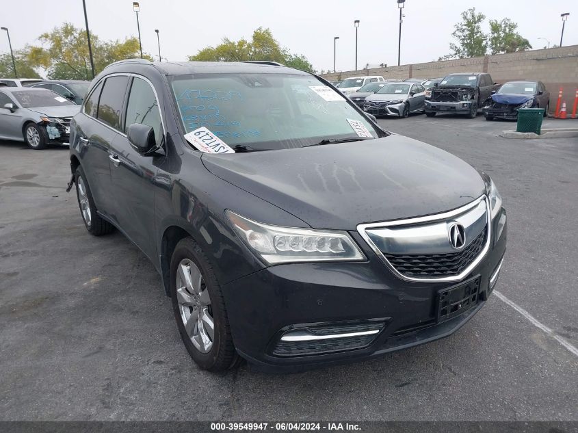 2016 Acura Mdx Advance Entertainment Packages/Advance Package VIN: 5FRYD4H95GB052249 Lot: 39549947