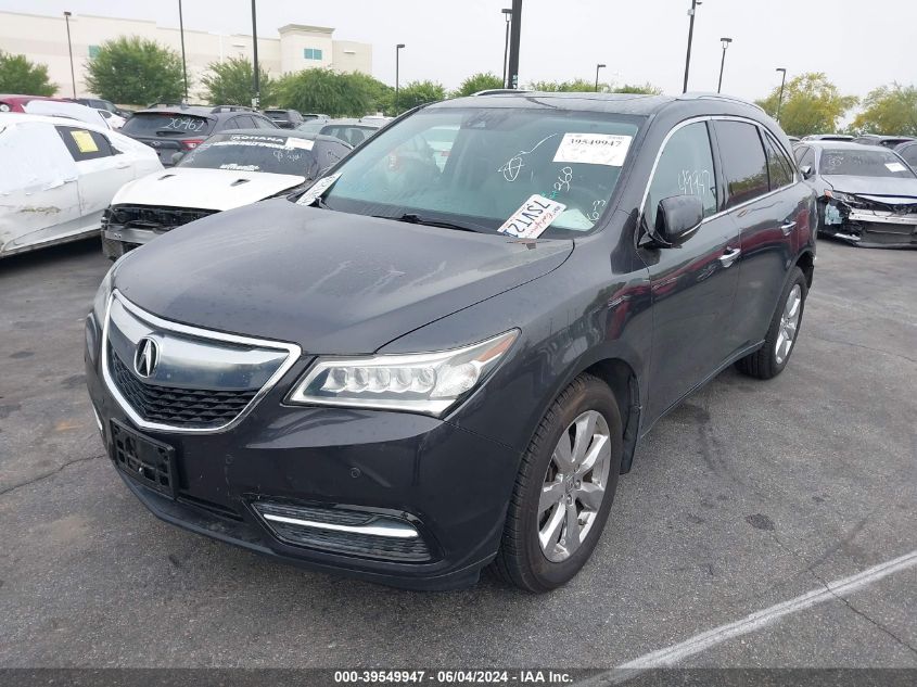 2016 Acura Mdx Advance Entertainment Packages/Advance Package VIN: 5FRYD4H95GB052249 Lot: 39549947