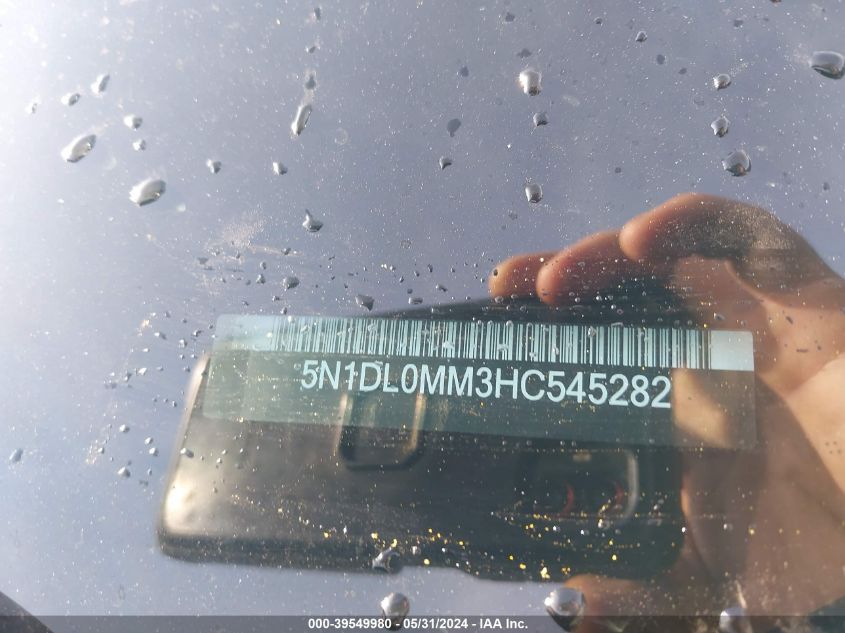 2017 Infiniti Qx60 VIN: 5N1DL0MM3HC545282 Lot: 39549980