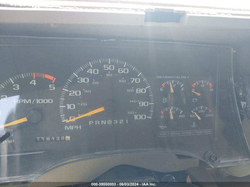 1995 Chevrolet Tahoe K1500 VIN: 1GNEK13K9SJ398347 Lot: 39550003