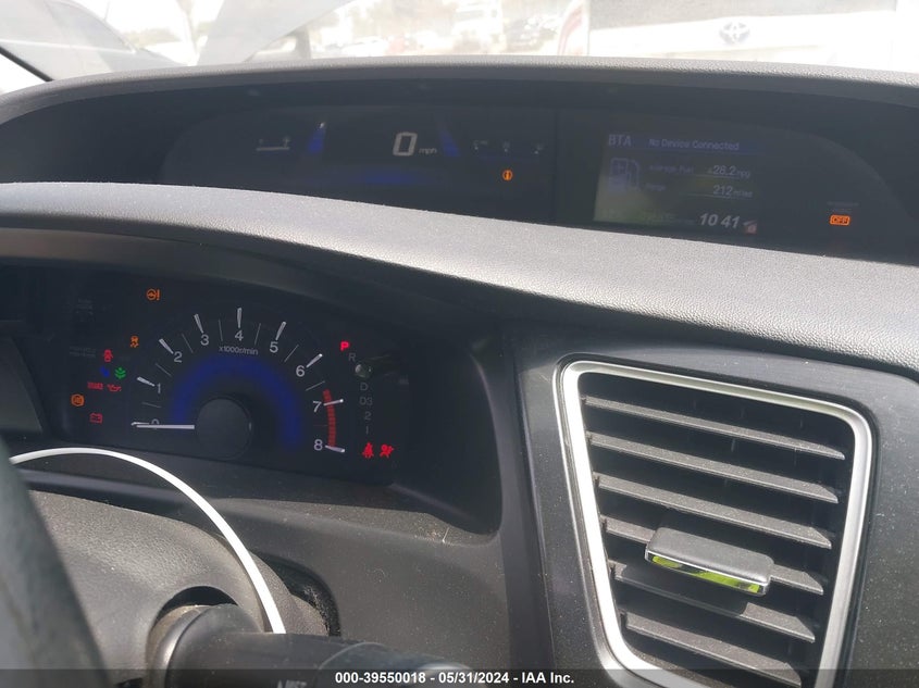 2013 Honda Civic Lx VIN: 19XFB2F50DE267994 Lot: 39550018