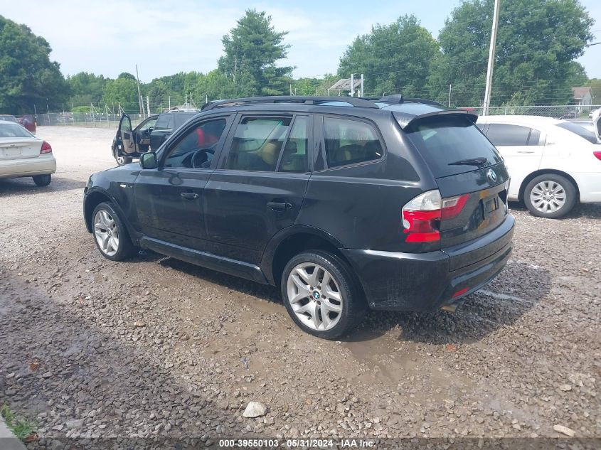 2007 BMW X3 3.0Si VIN: WBXPC934X7WF26108 Lot: 39550103