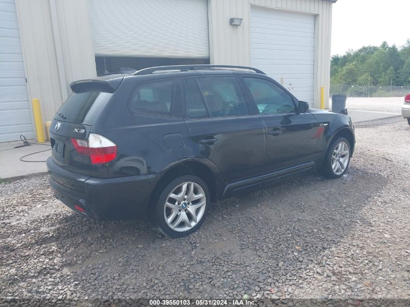 2007 BMW X3 3.0Si VIN: WBXPC934X7WF26108 Lot: 39550103