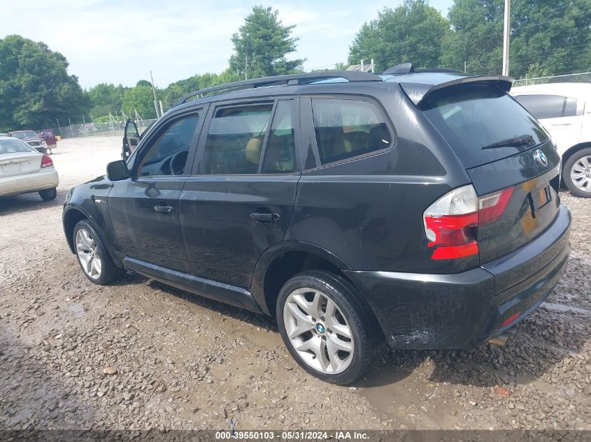 2007 BMW X3 3.0Si VIN: WBXPC934X7WF26108 Lot: 39550103