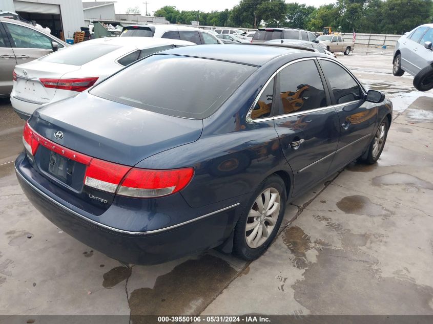 2006 Hyundai Azera Limited/Se VIN: KMHFC46FX6A053002 Lot: 39550106