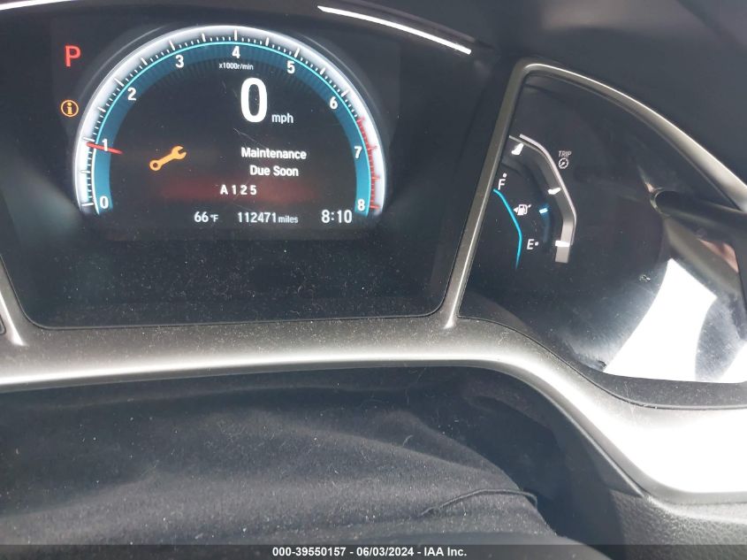 2018 Honda Civic Ex-L VIN: JHMFC1F8XJX007243 Lot: 39550157