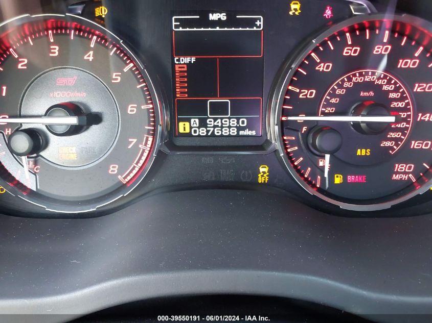 2016 Subaru Wrx Sti Sti VIN: JF1VA2V66G9811017 Lot: 39550191