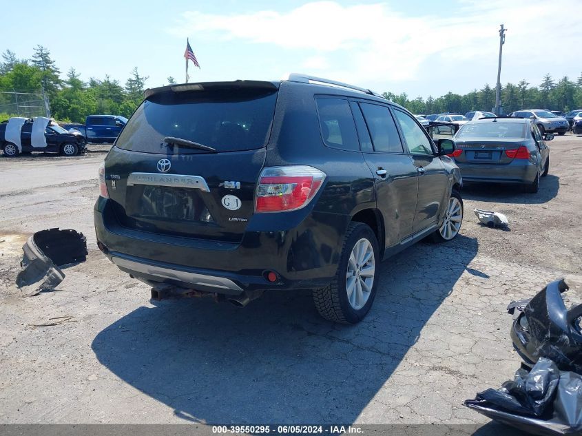 2008 Toyota Highlander Hybrid Limited VIN: JTEEW44A982021875 Lot: 39550295