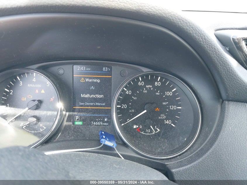 2019 Nissan Rogue S VIN: 5N1AT2MT7KC807625 Lot: 39550359