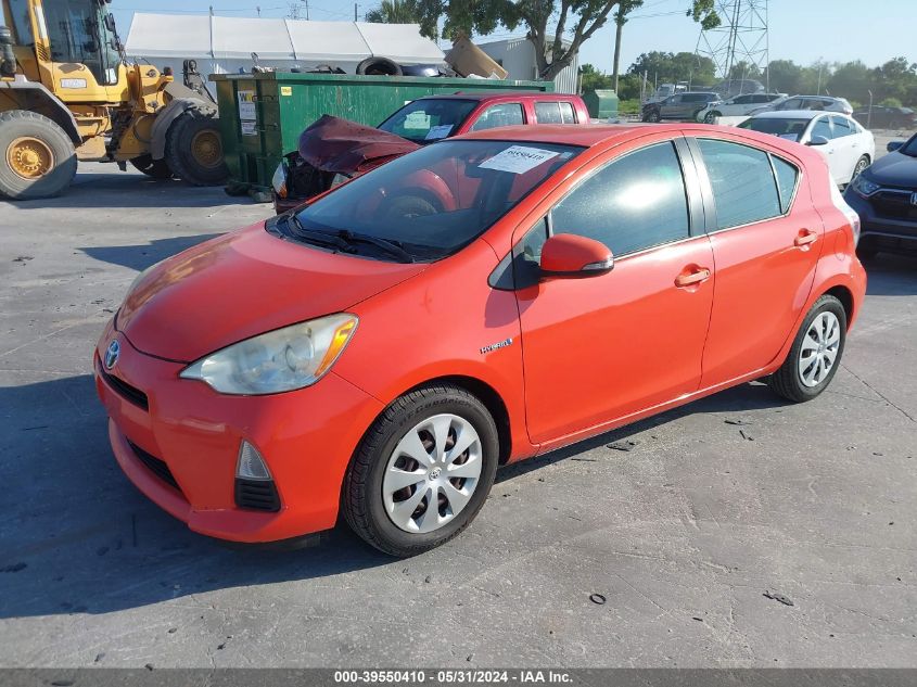 2013 Toyota Prius C VIN: JTDKDTB31D1058771 Lot: 39550410