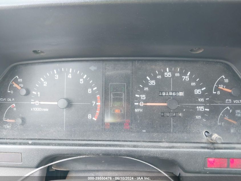 1989 Subaru Gl 4Wd VIN: JF2AN53BXKE412451 Lot: 39550476