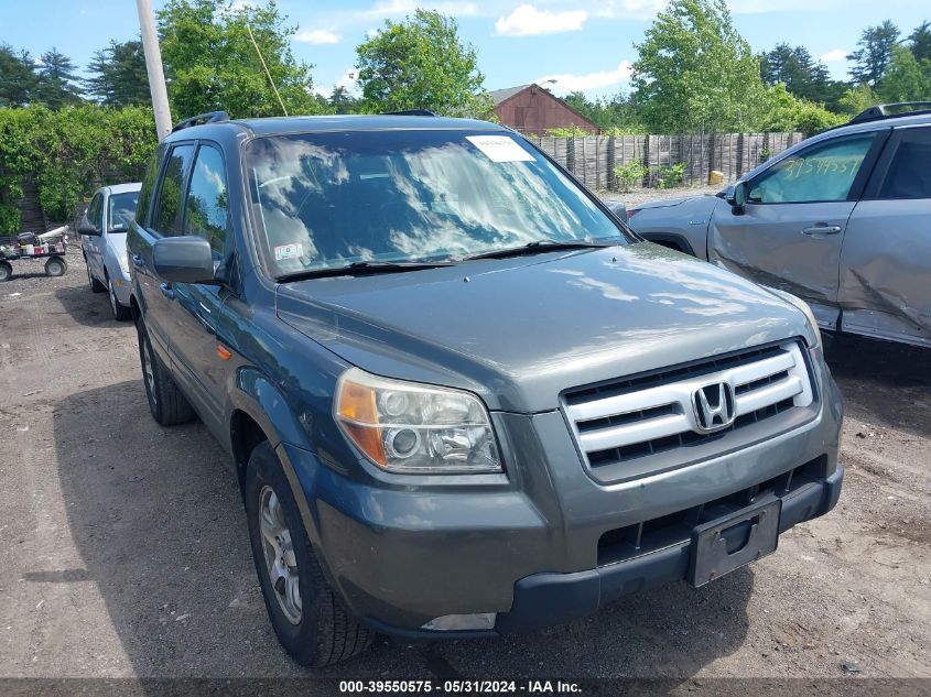 2007 Honda Pilot Ex-L VIN: 2HKYF185X7H529475 Lot: 39550575