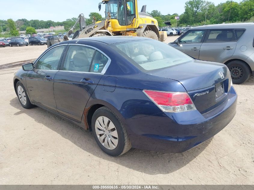 2008 Honda Accord 2.4 Lx VIN: 1HGCP263X8A044505 Lot: 39550635