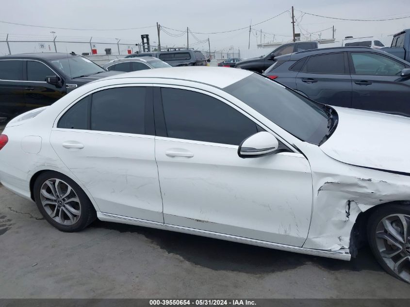 2017 Mercedes-Benz C 300 Luxury/Sport VIN: 55SWF4JB1HU229038 Lot: 39550654