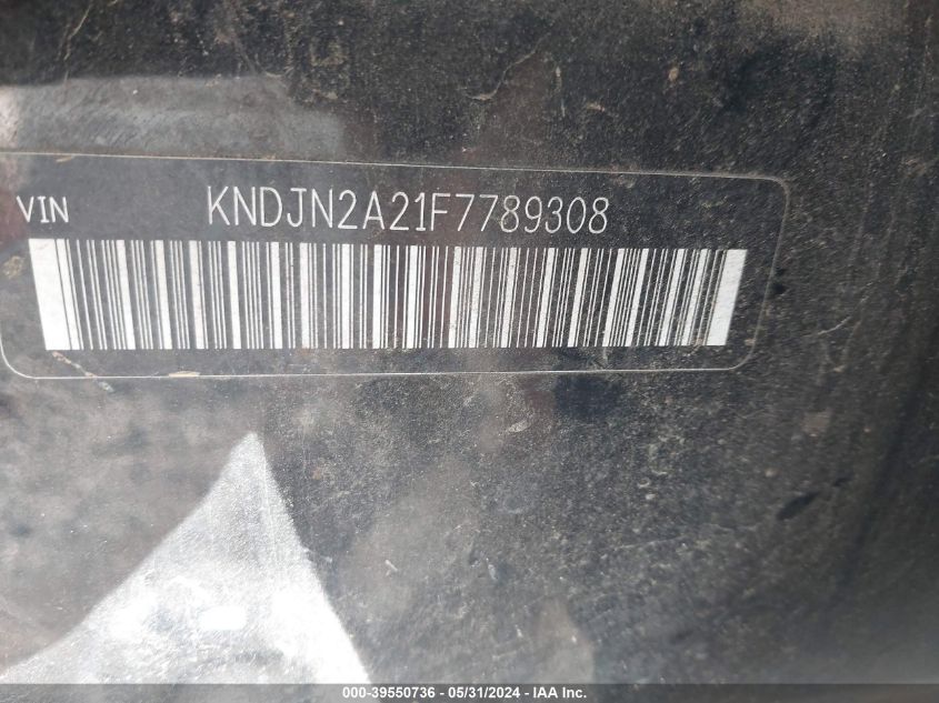 2015 Kia Soul VIN: KNDJN2A21F7789308 Lot: 39550736