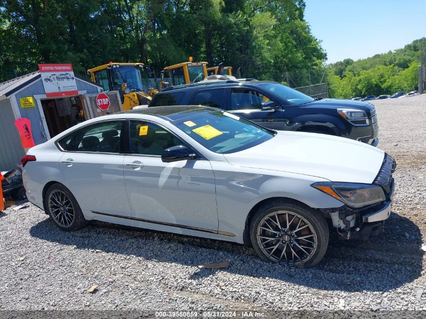 2018 Genesis G80 3.3T Sport VIN: KMHGN4JB7JU256729 Lot: 39550859