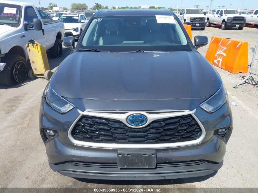 2021 Toyota Highlander Hybrid Xle VIN: 5TDHBRCH5MS515176 Lot: 39550935