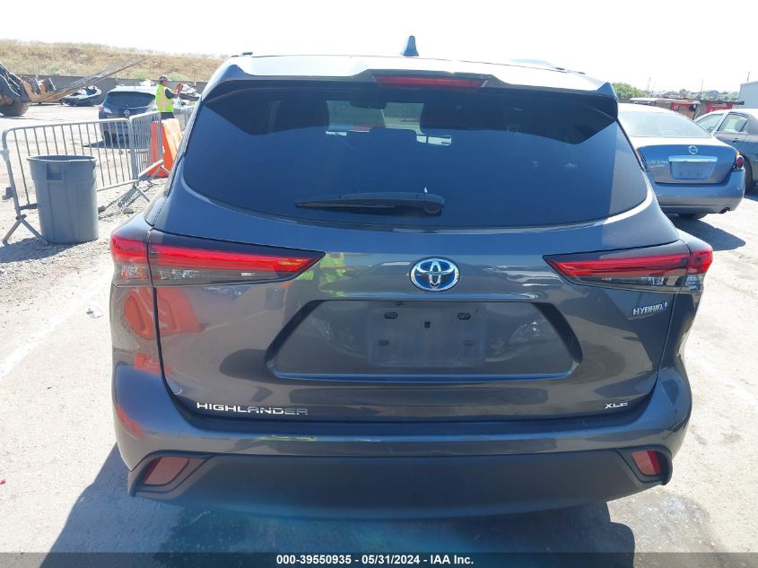 2021 Toyota Highlander Hybrid Xle VIN: 5TDHBRCH5MS515176 Lot: 39550935
