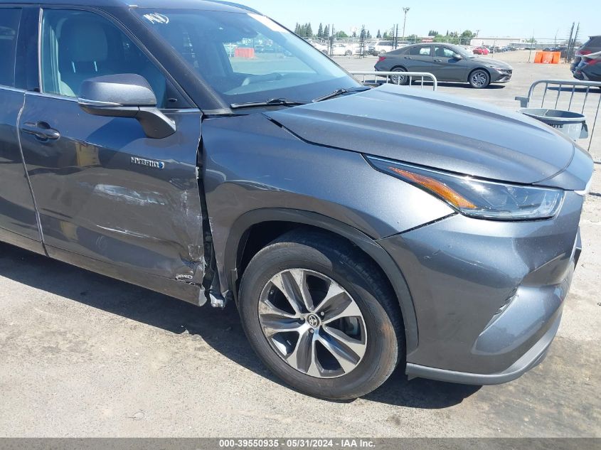 2021 Toyota Highlander Hybrid Xle VIN: 5TDHBRCH5MS515176 Lot: 39550935